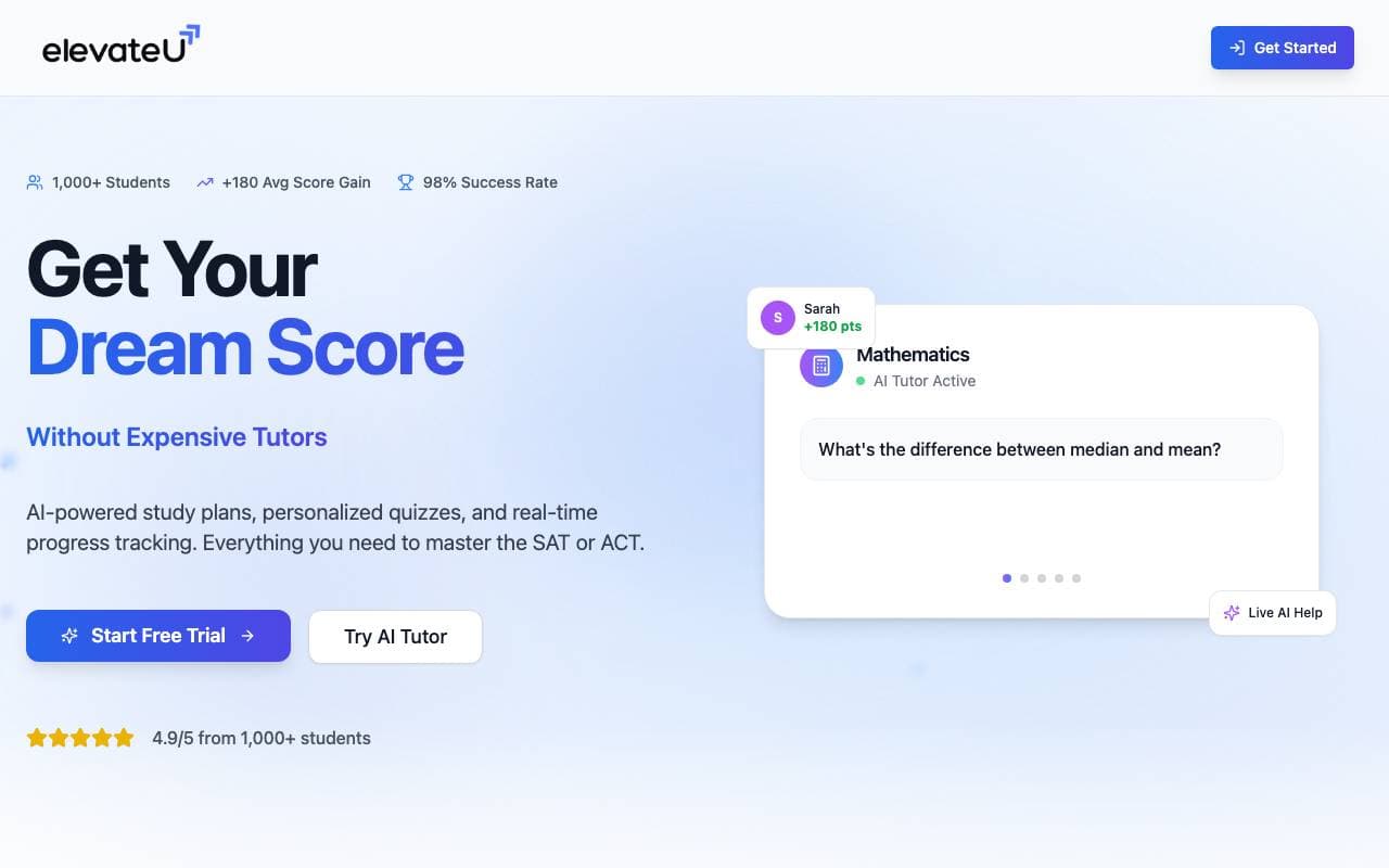 ElevateU interface preview