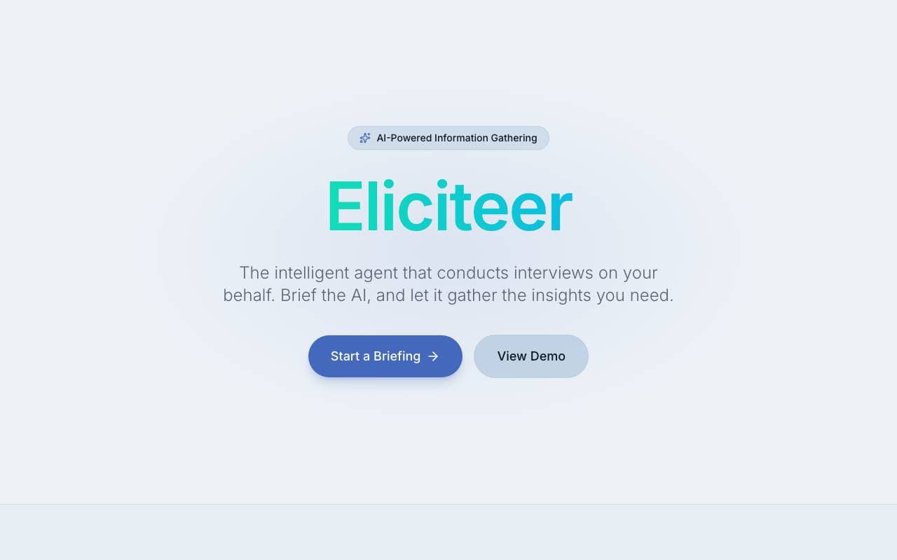 Eliciteer interface preview