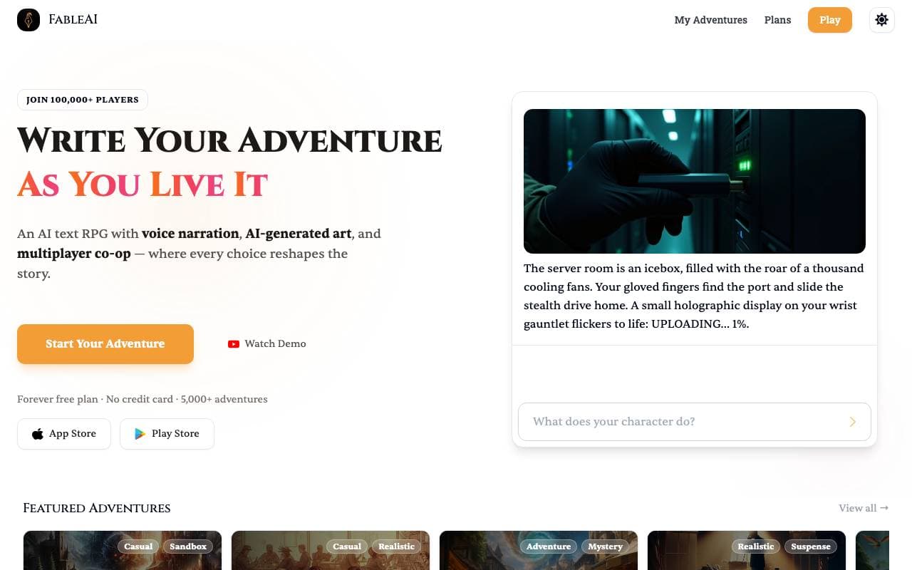 Fable interface preview