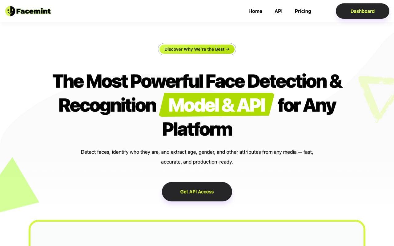 Facemint interface preview