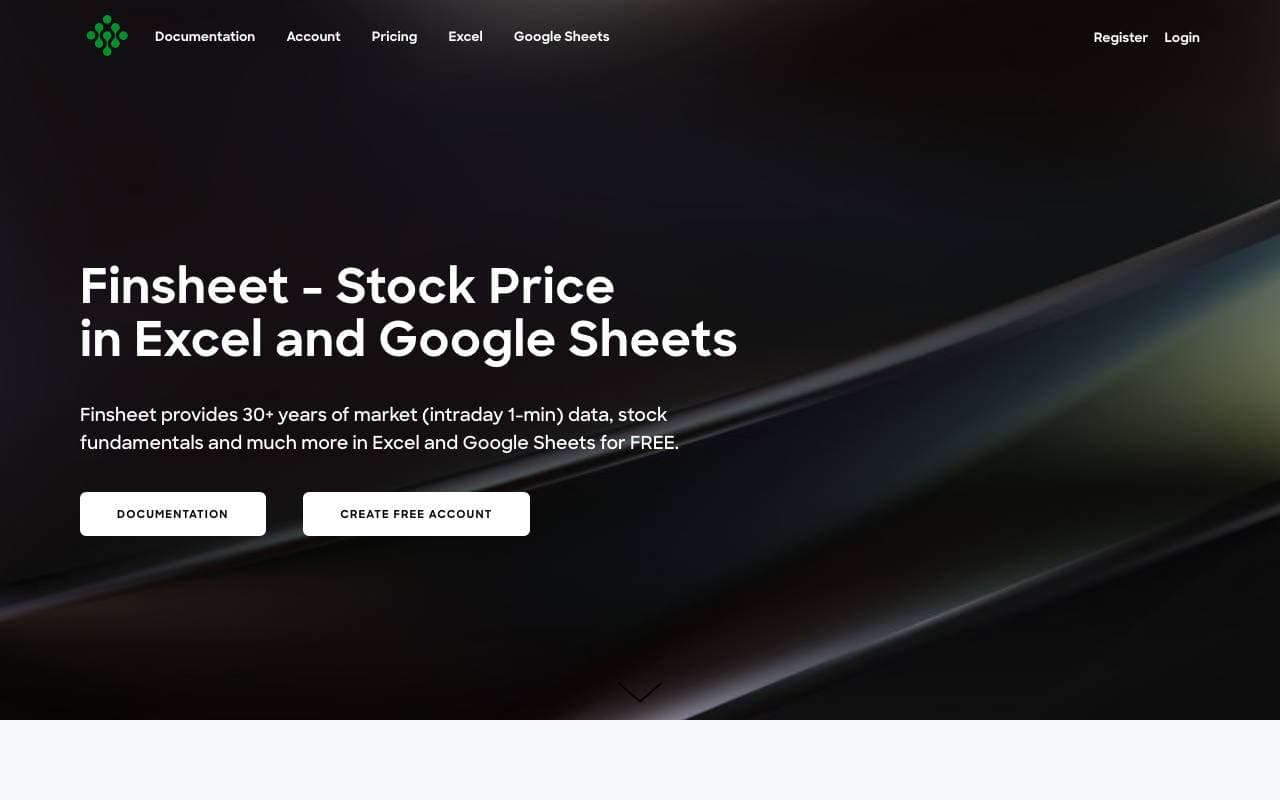 Finsheet interface preview