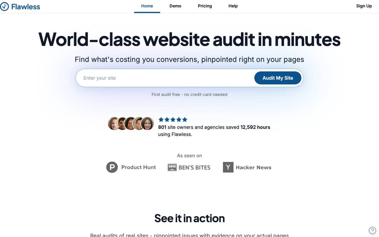 Flawless interface preview