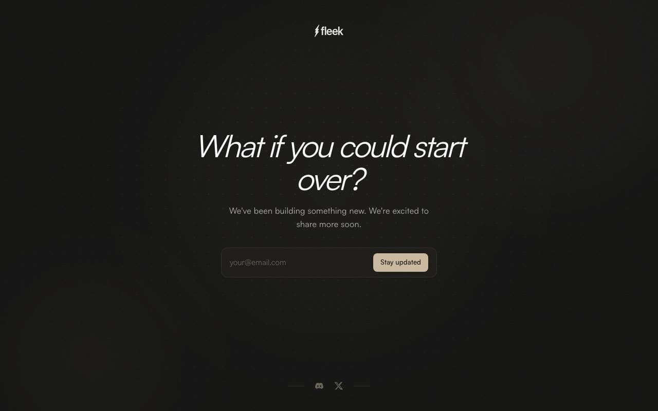 Fleek interface preview
