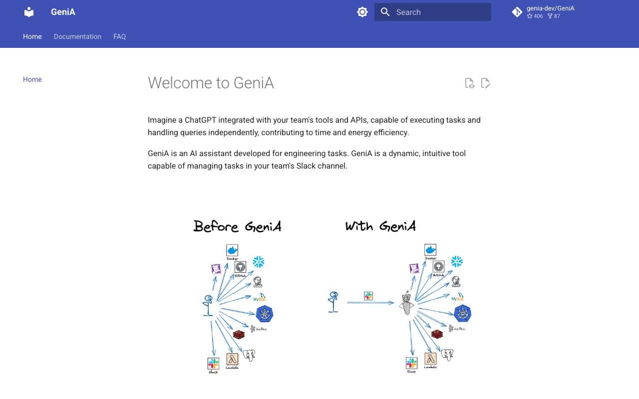 GeniA interface preview