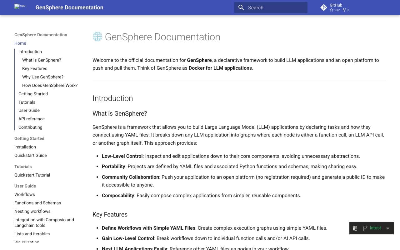 GenSphere interface preview