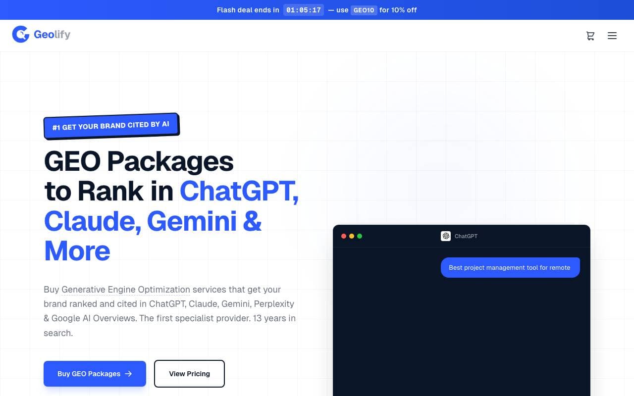 Geolify interface preview