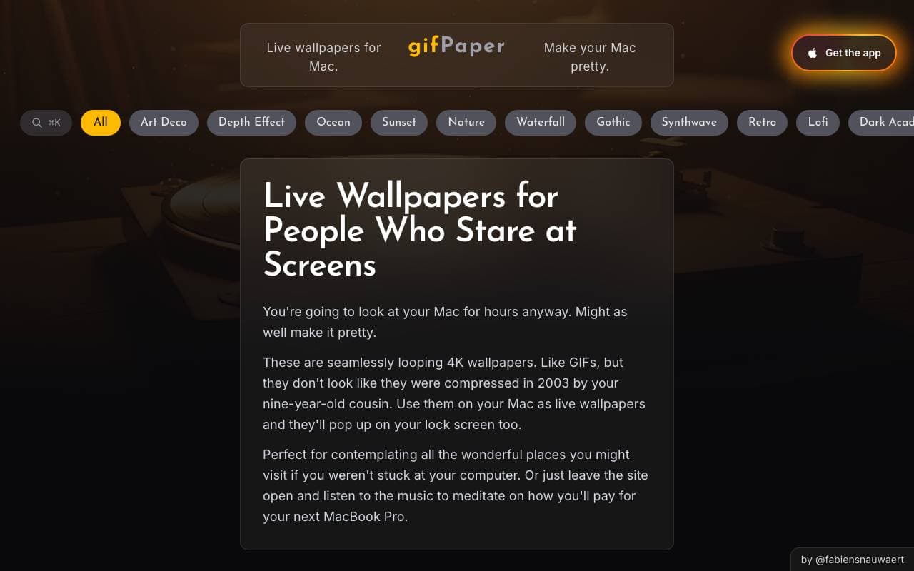 gifPaper interface preview