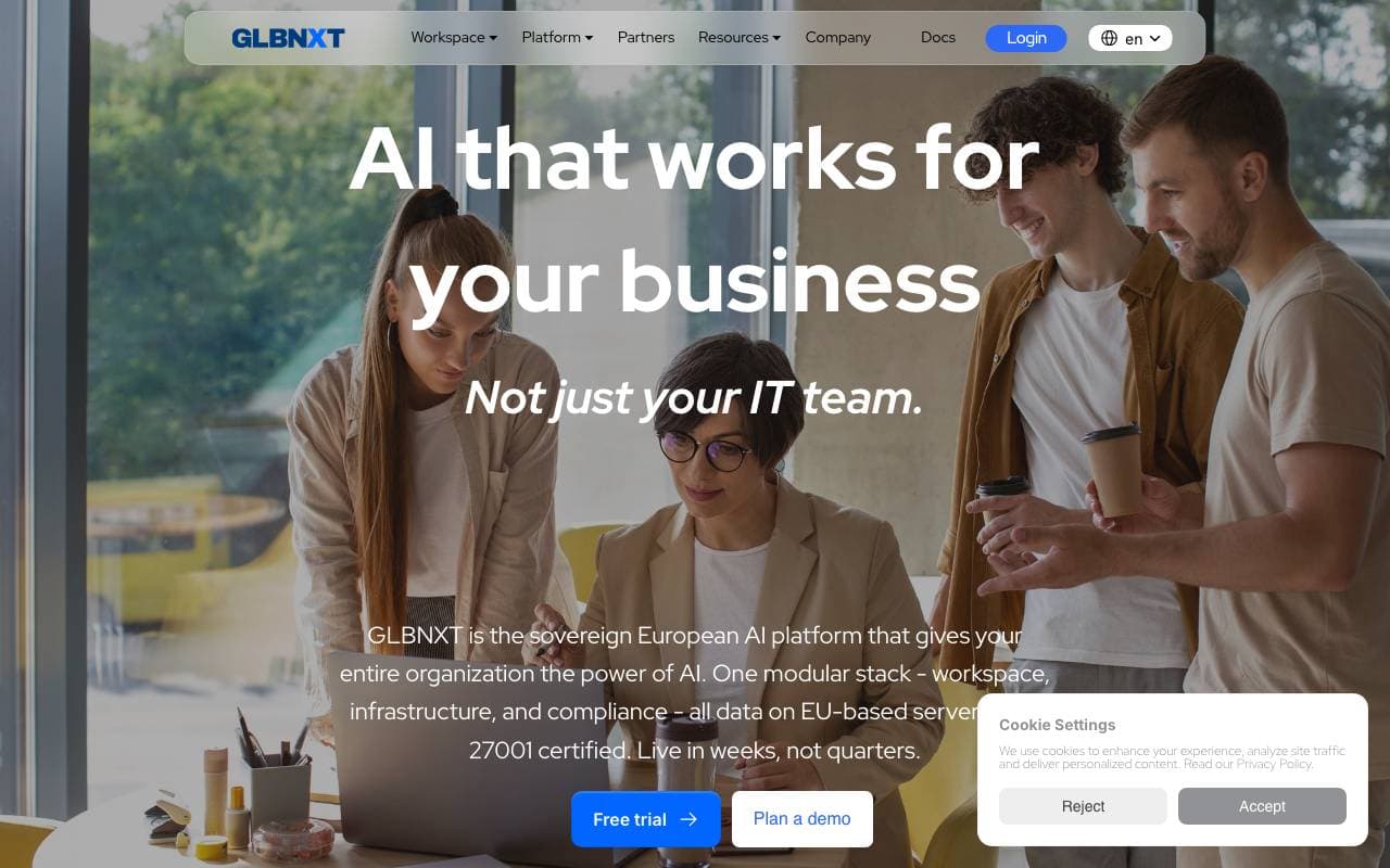 GLBNXT interface preview