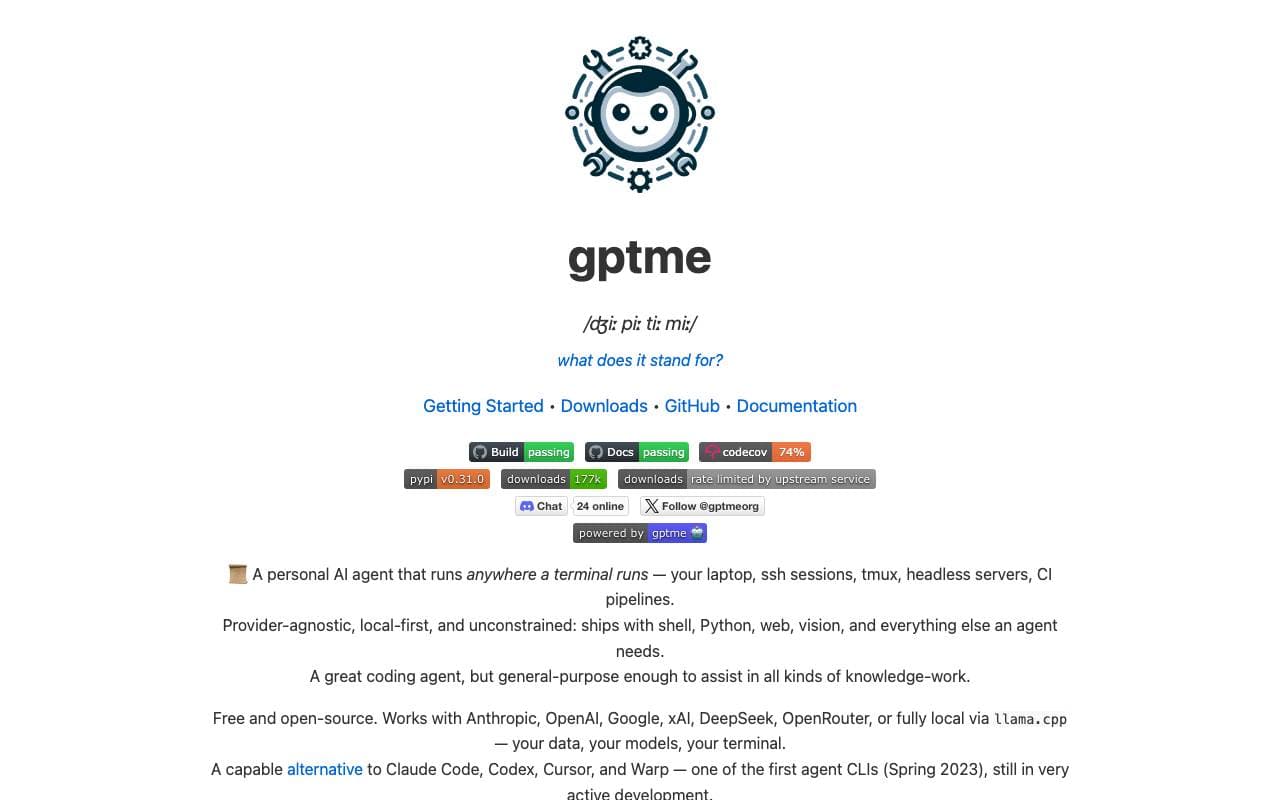 gptme interface preview