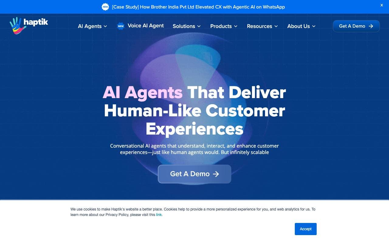 Haptik interface preview