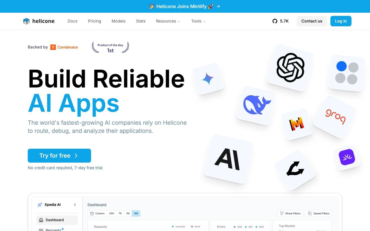 Helicone interface preview