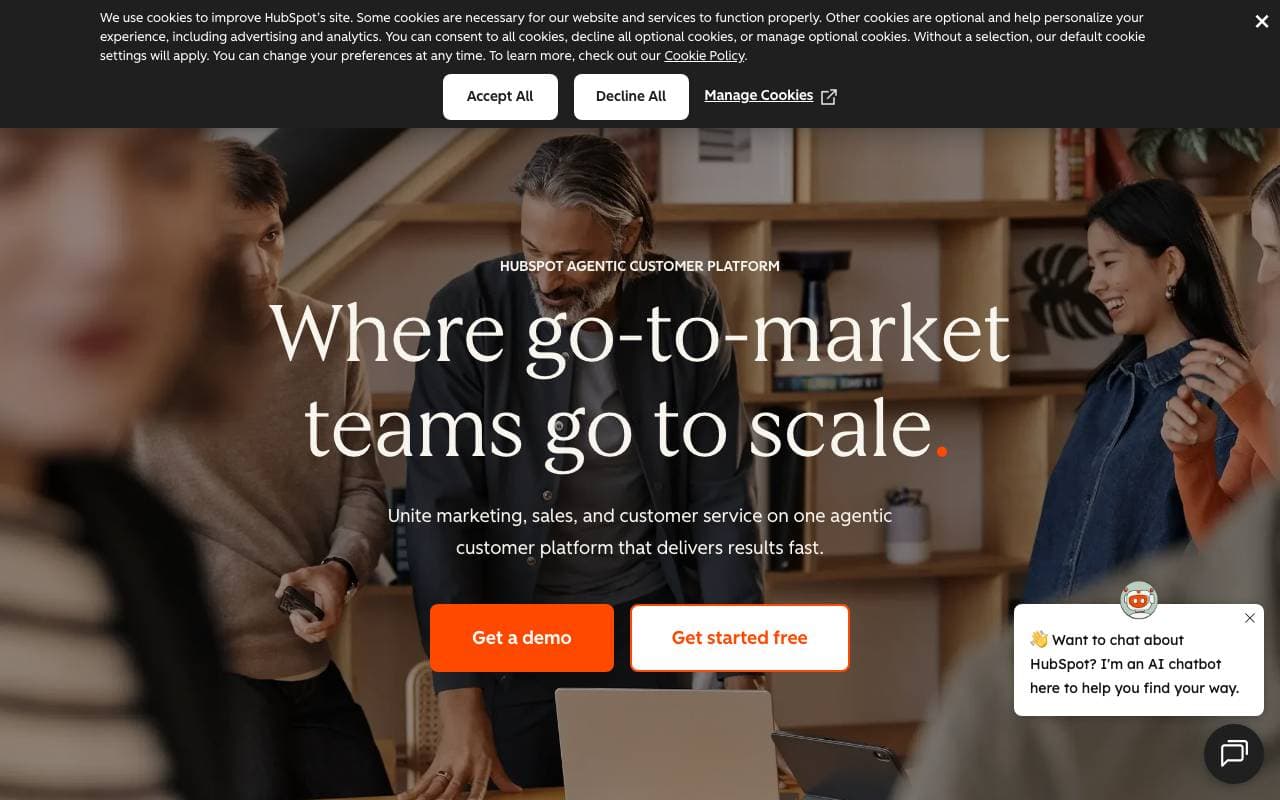 HubSpot interface preview