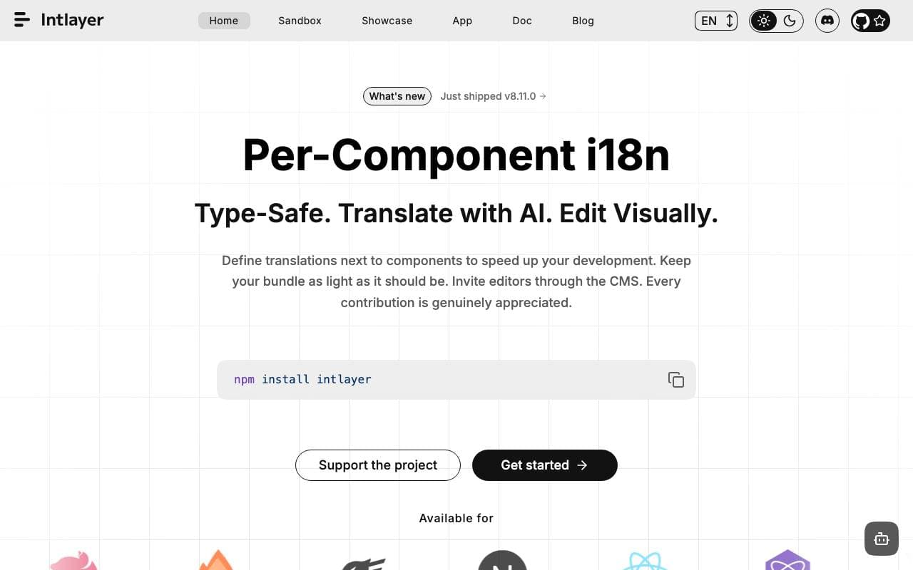 Inltayer interface preview