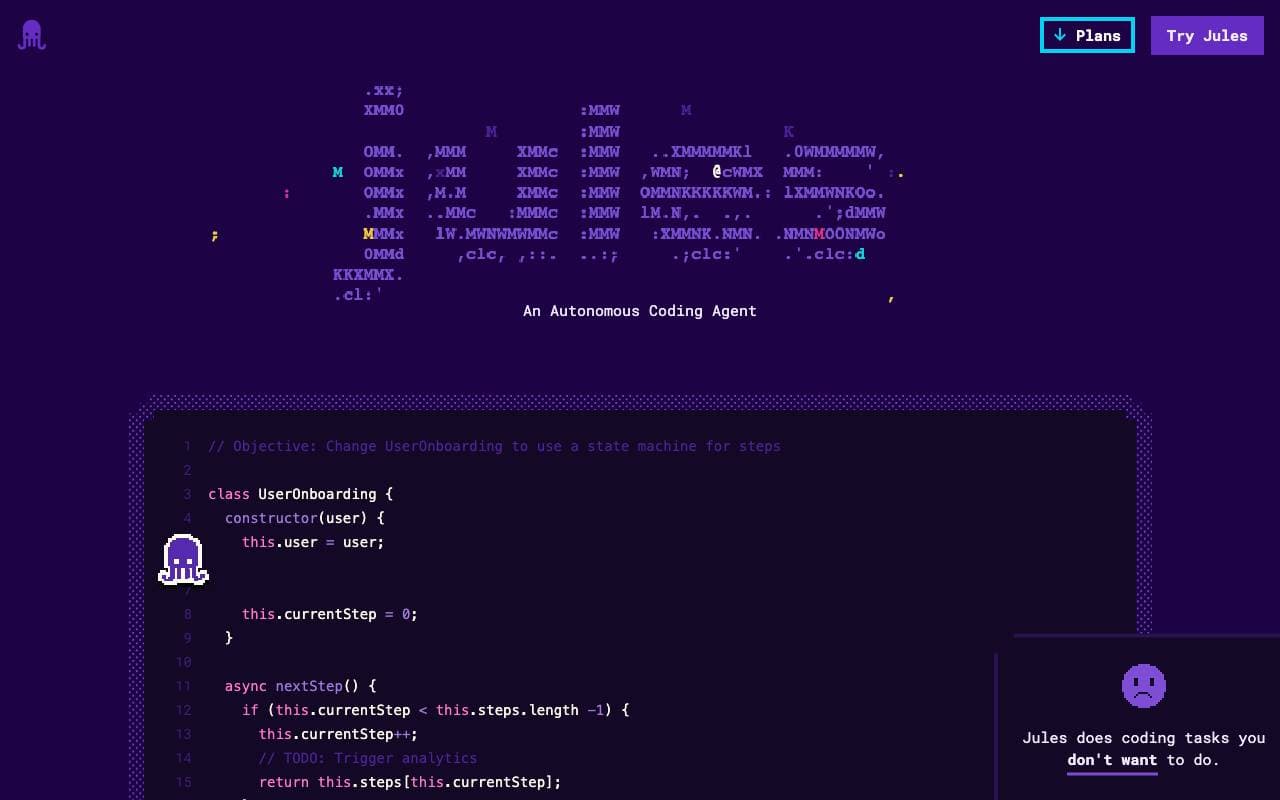 Jules interface preview