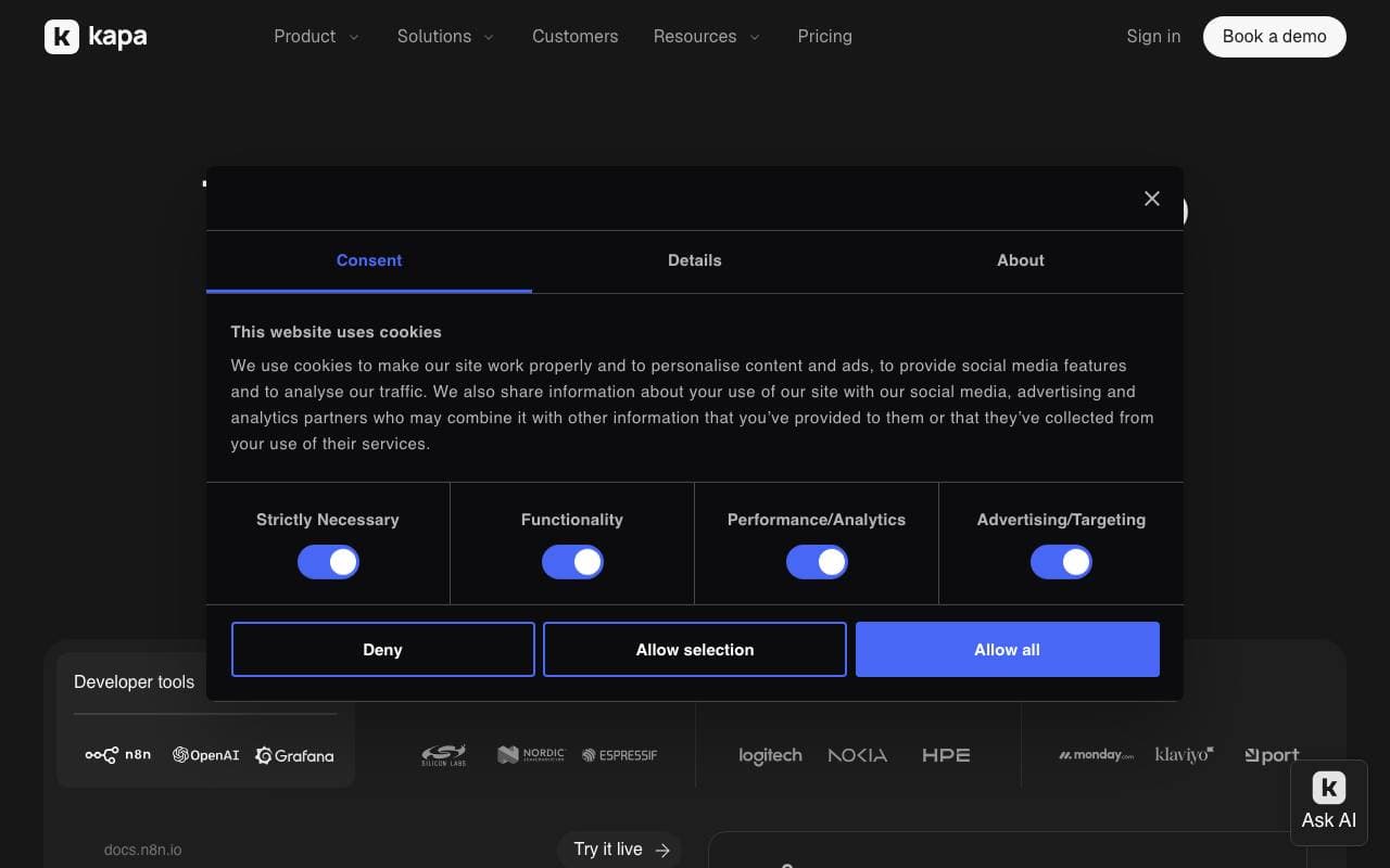 KapaAI interface preview