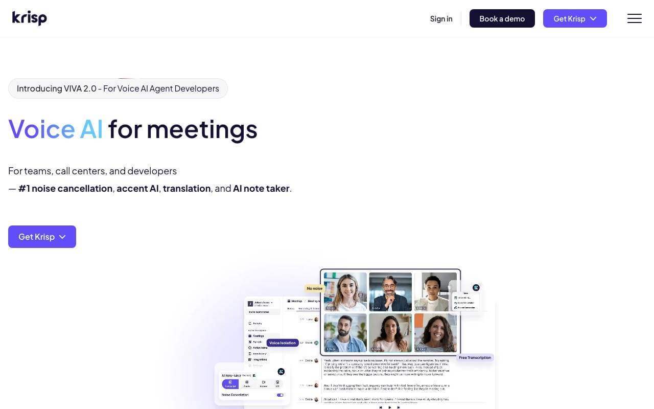 Krisp interface preview
