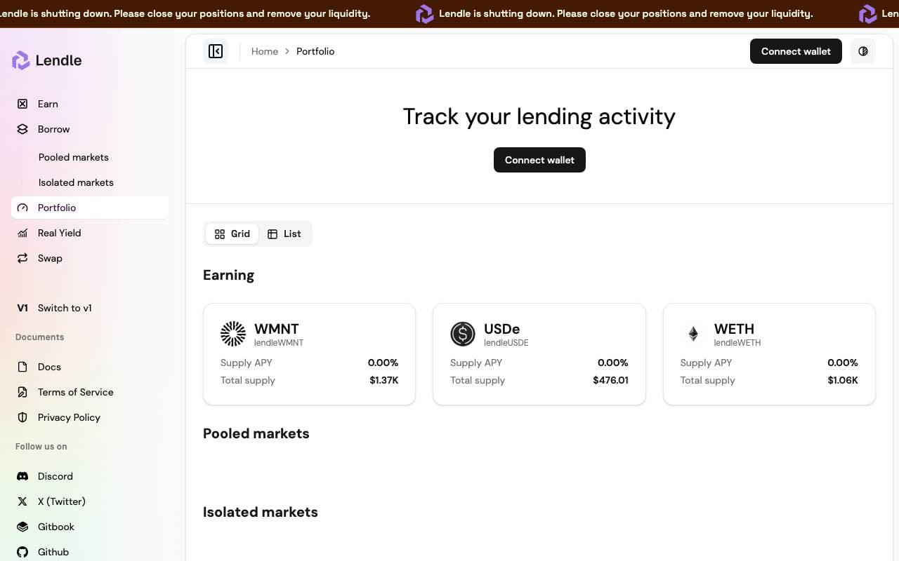 Lendle interface preview