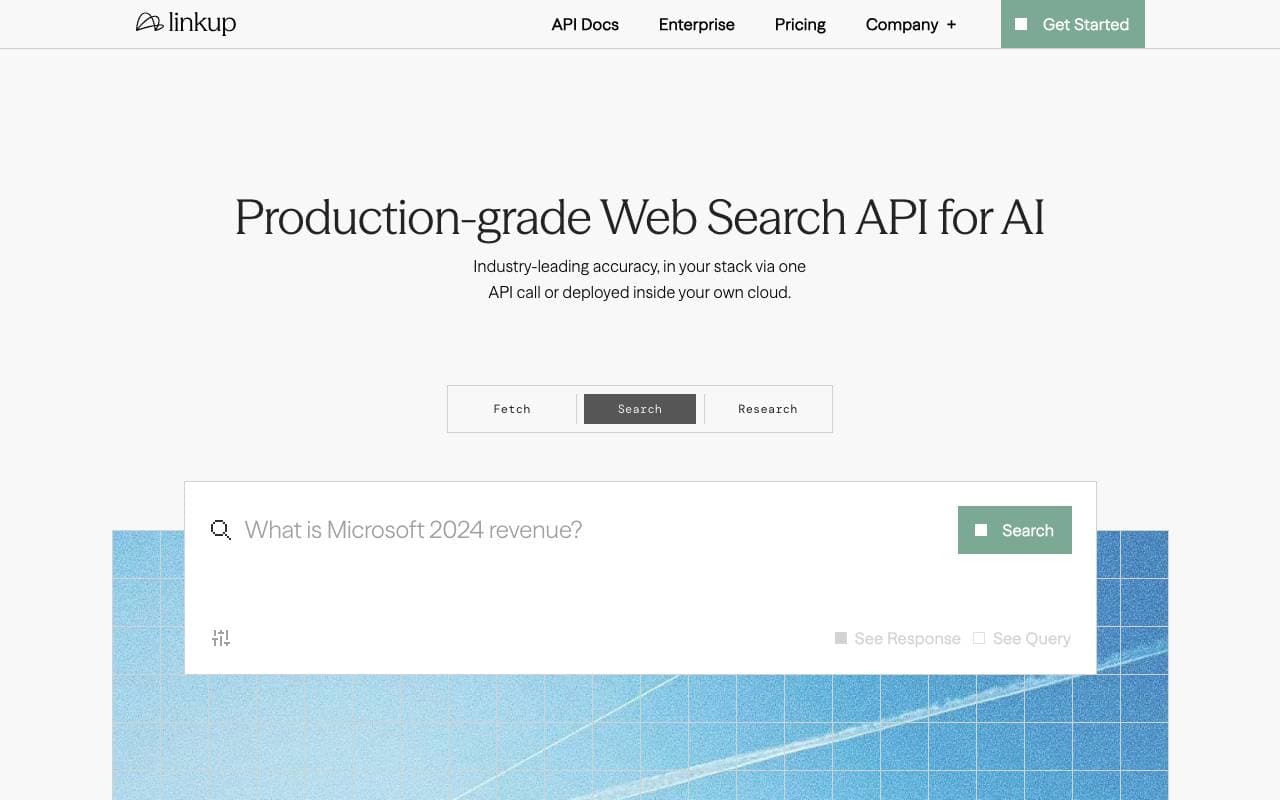 Linkup interface preview