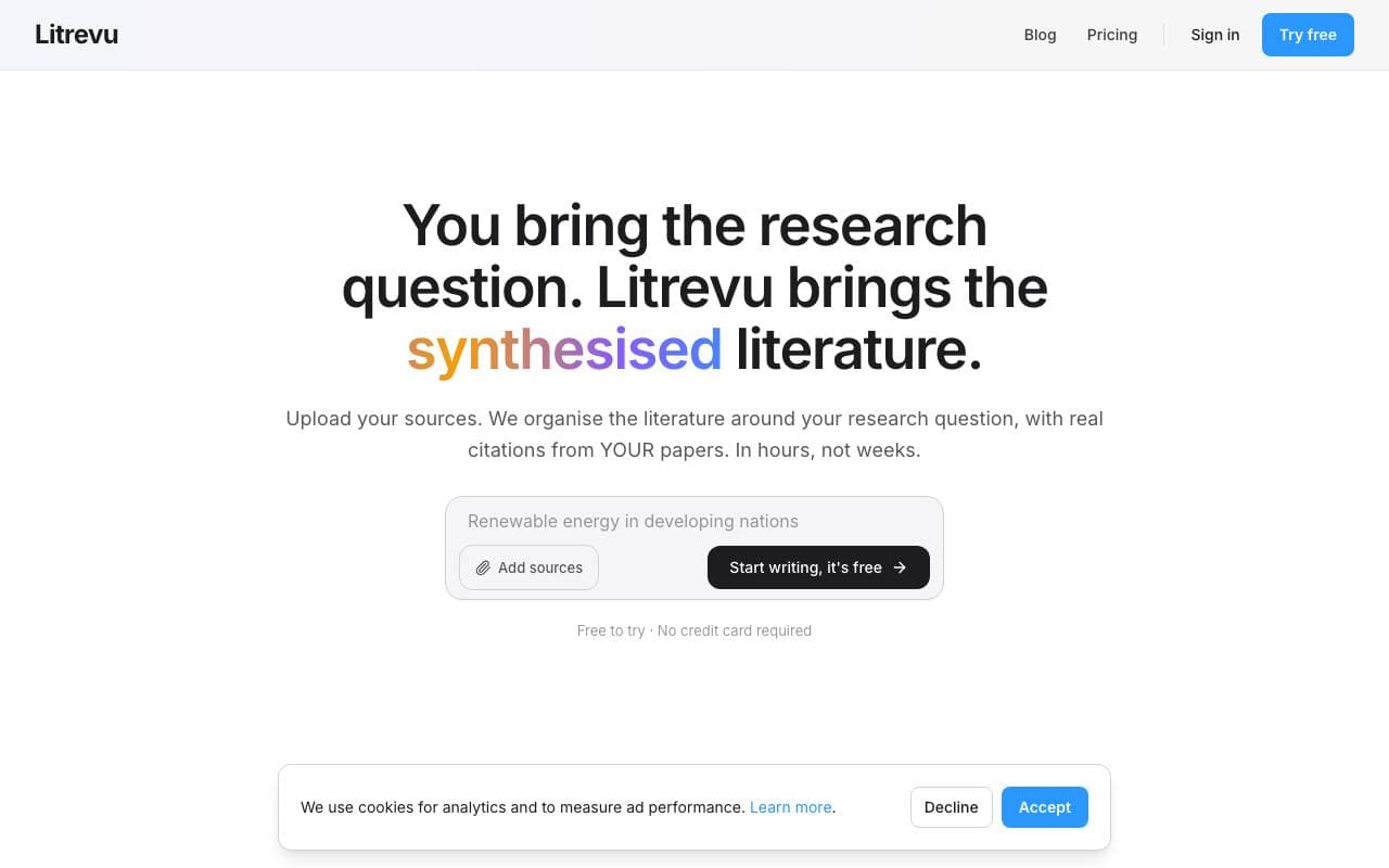 Litrevu interface preview