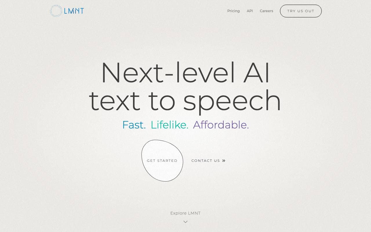 LMNT interface preview