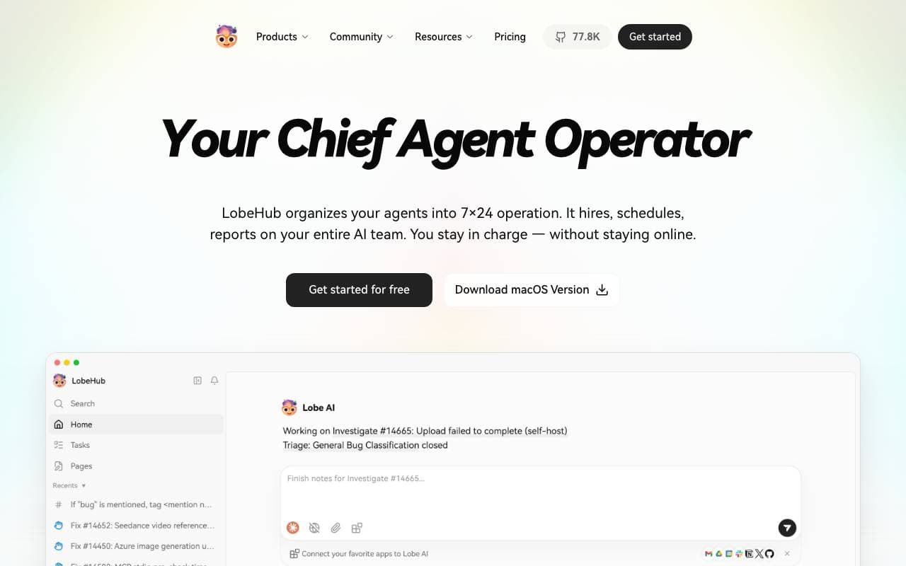 LobeChat interface preview