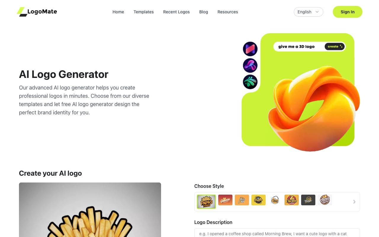 LogoMate interface preview
