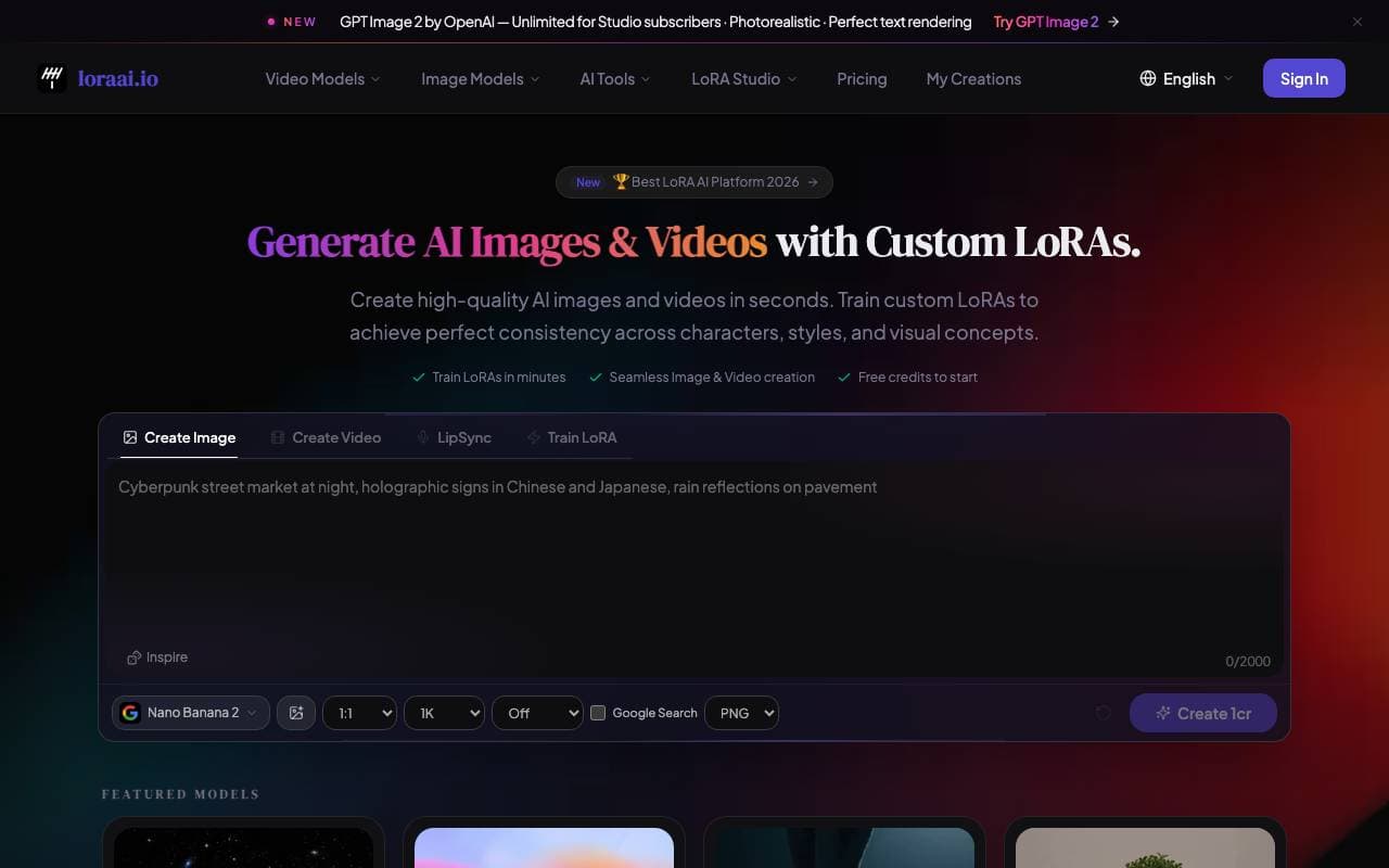 LoraAI interface preview