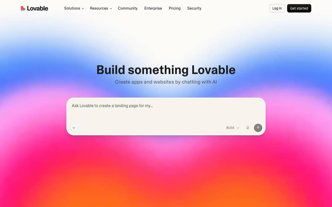 Lovable interface preview