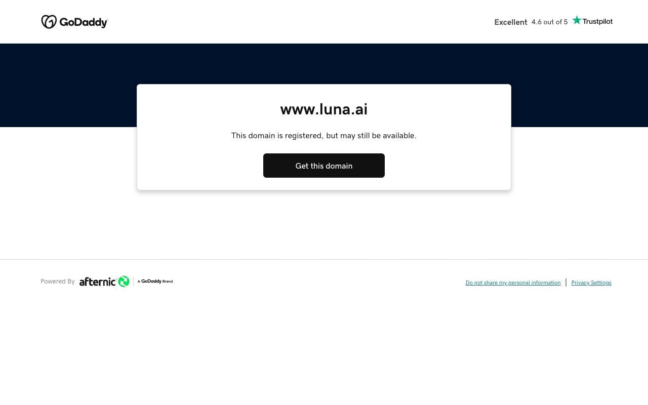LunaAI interface preview
