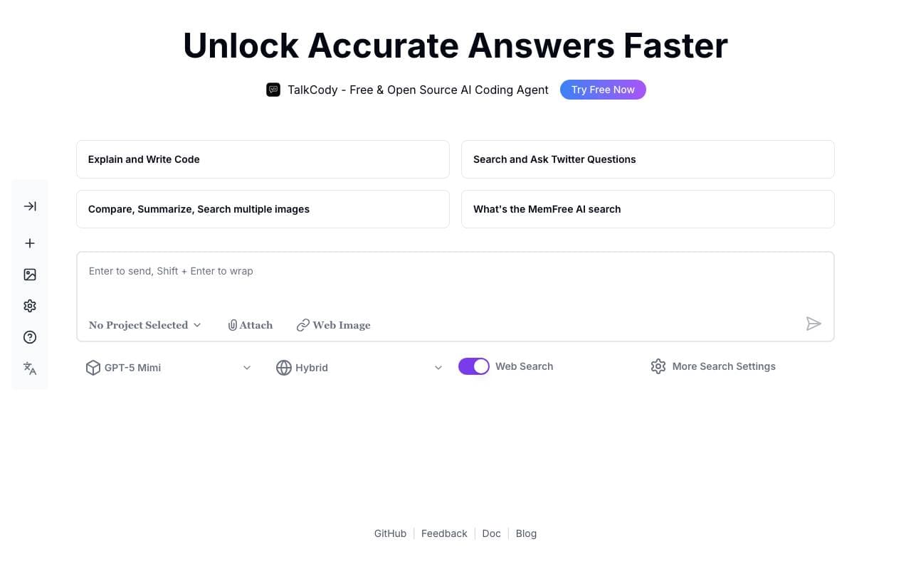 MemFree interface preview