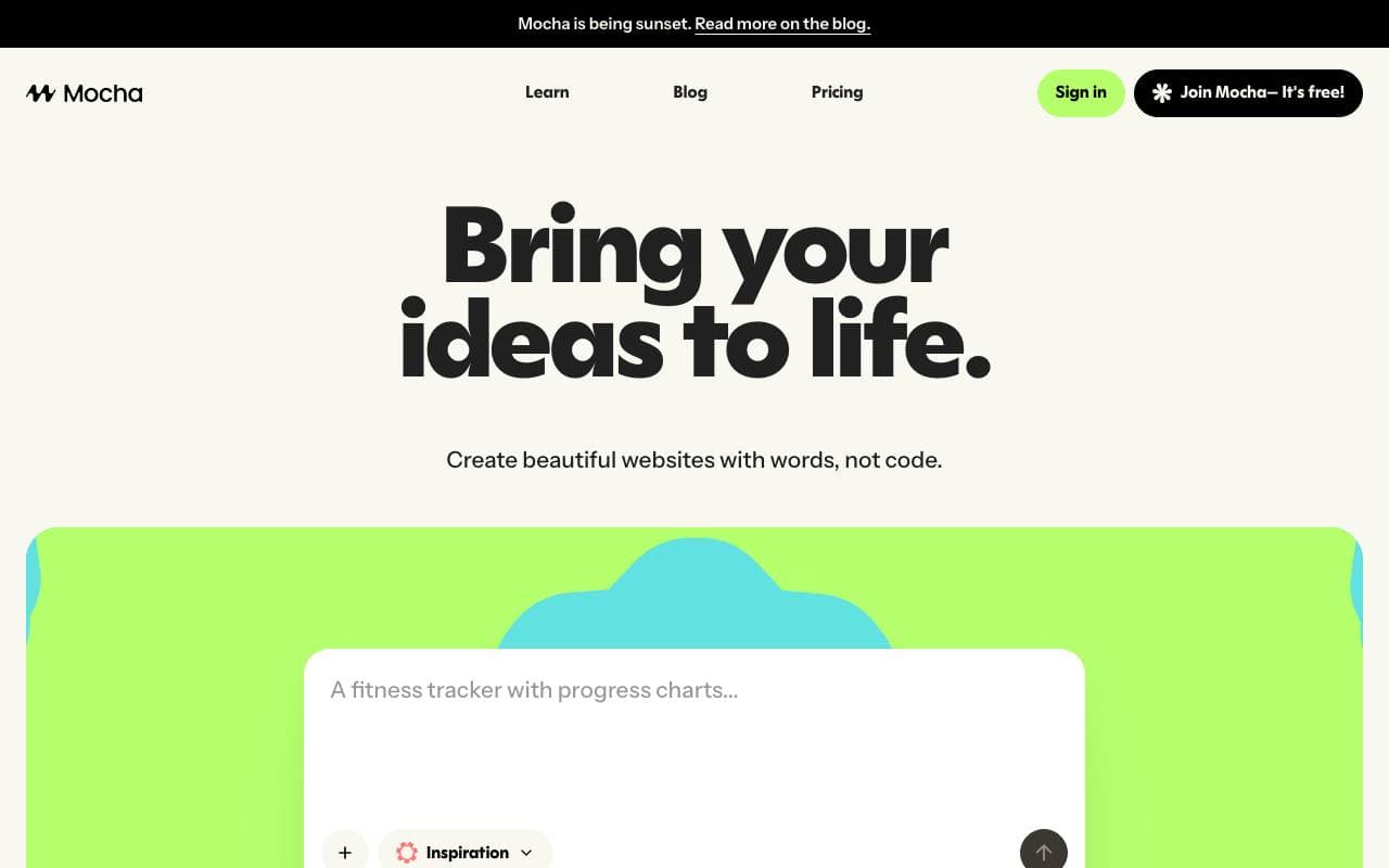 Mocha interface preview