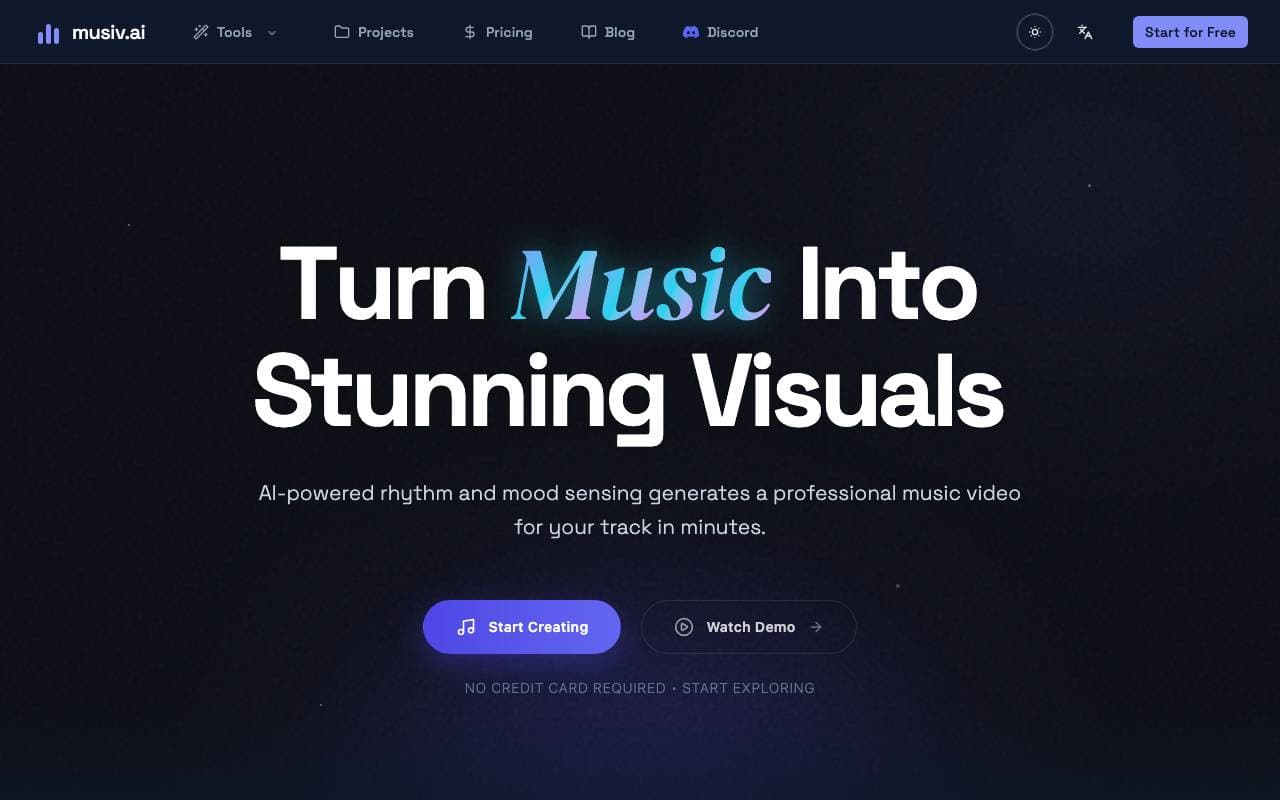 Musiv interface preview