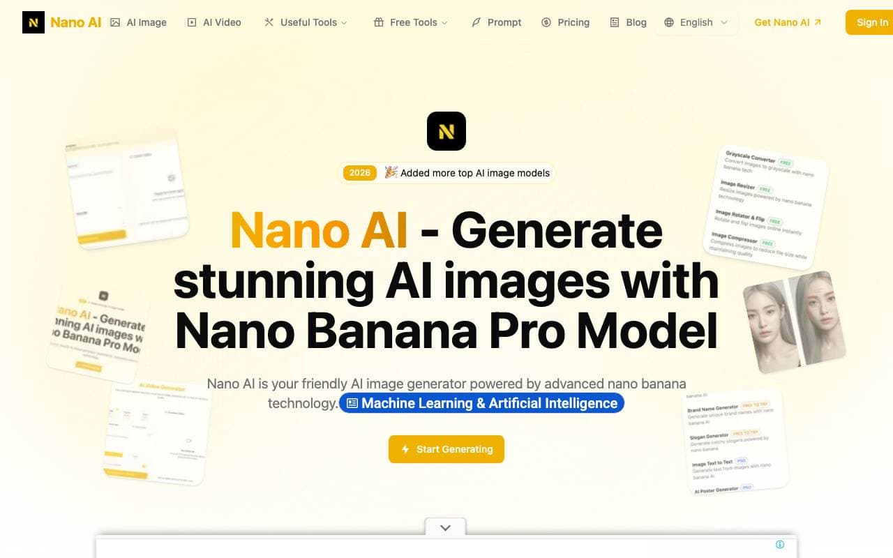 NanoAI interface preview