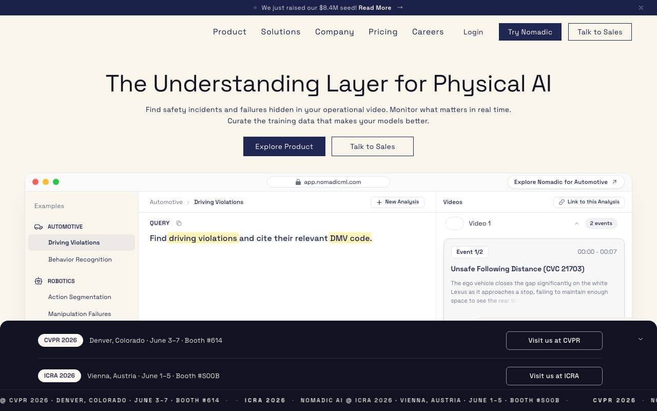NomadicML interface preview