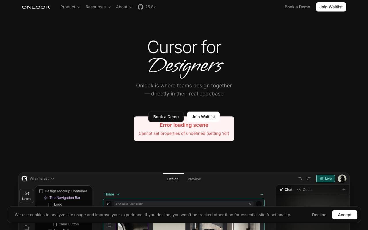 Onlook interface preview