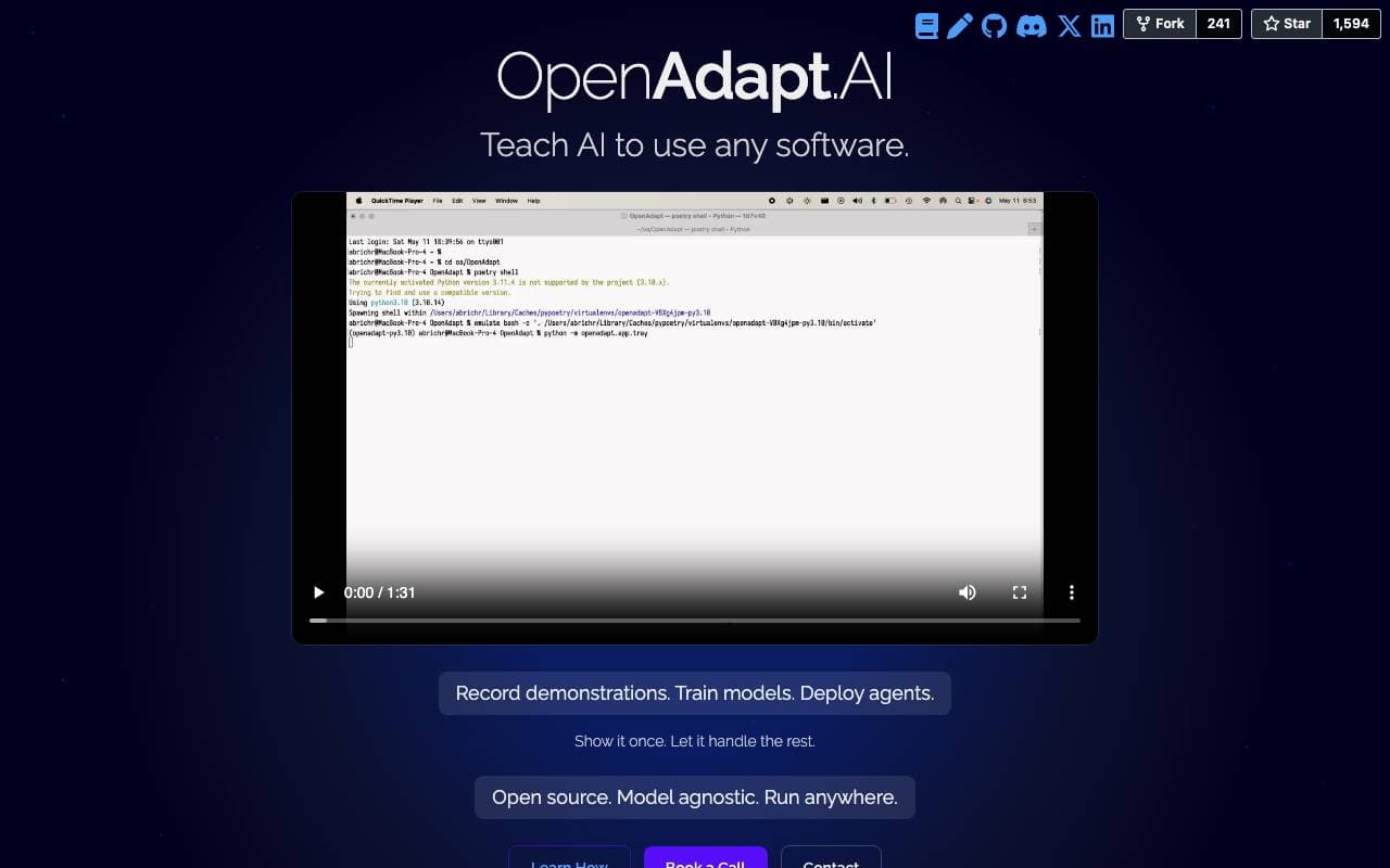 OpenAdapt interface preview