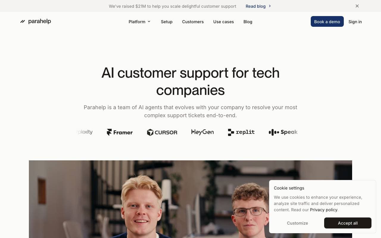 Parahelp interface preview