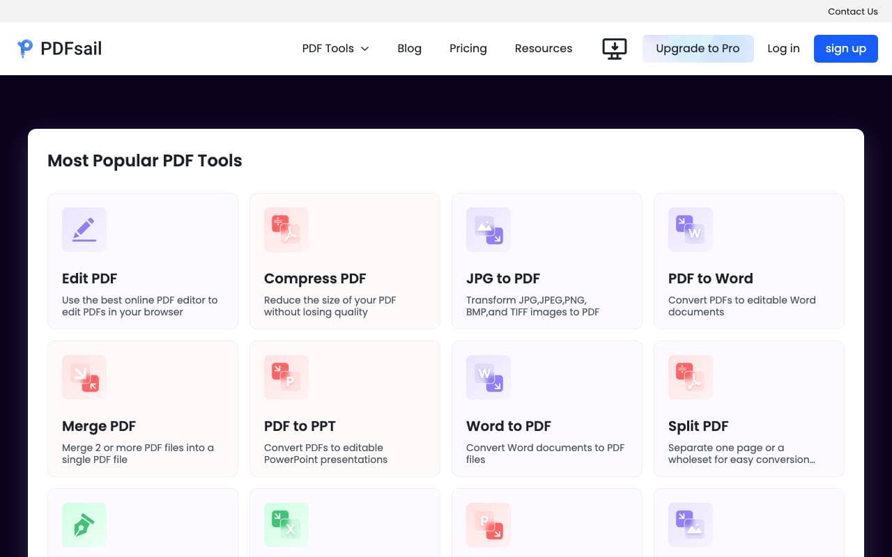 PDFsail interface preview