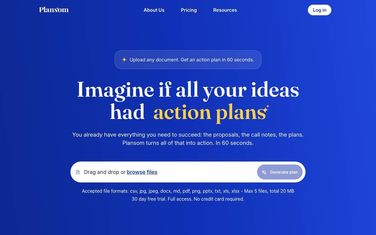 Plansom interface preview