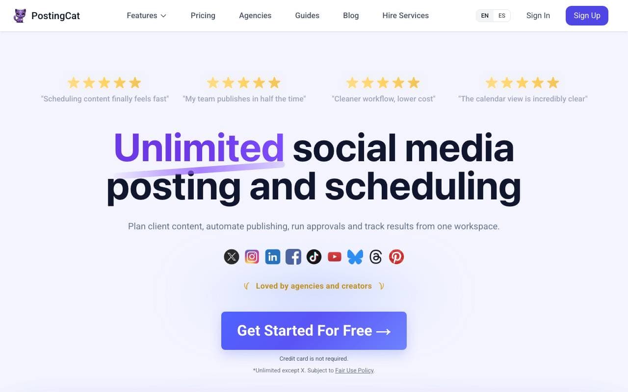 PostingCat interface preview