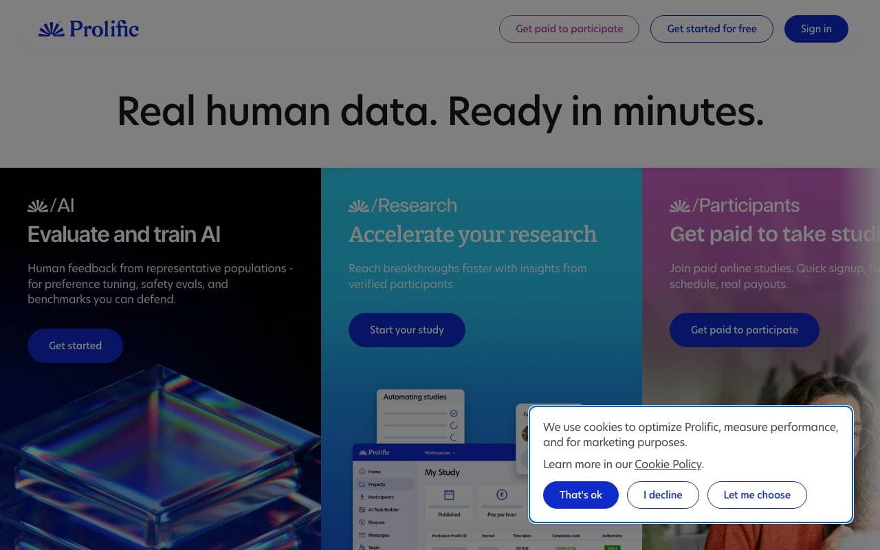 Prolific interface preview
