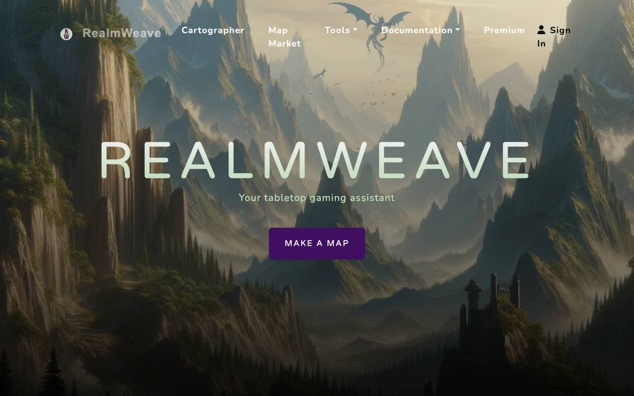 RealmWeave interface preview