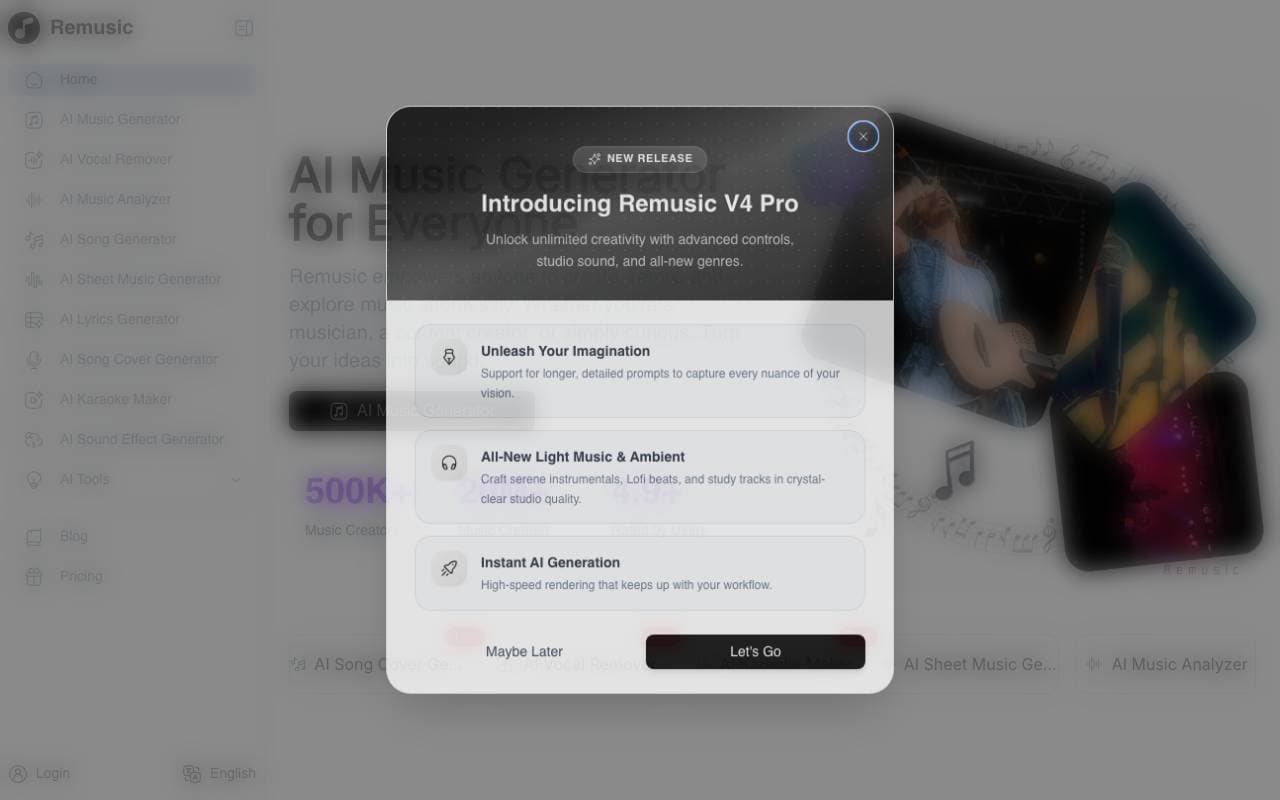 Remusic interface preview