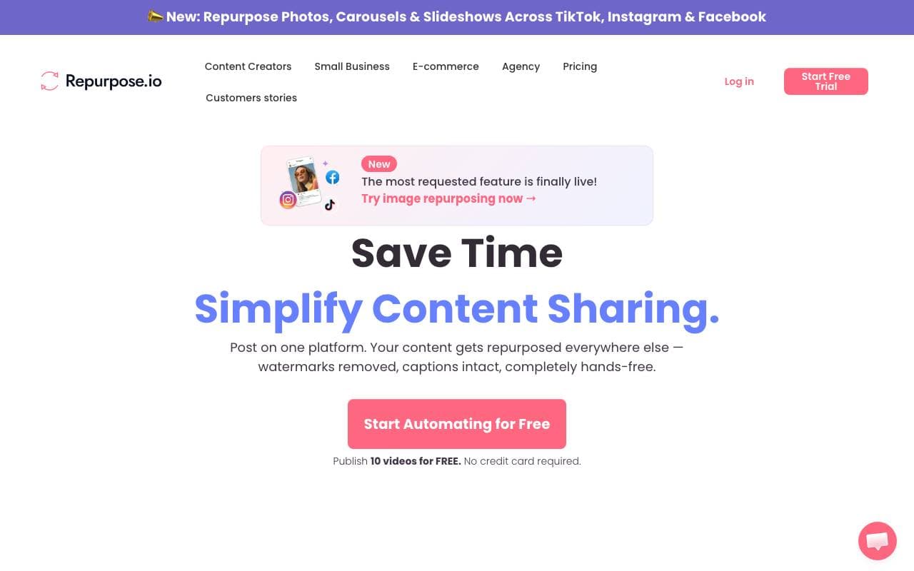 Repurpose interface preview