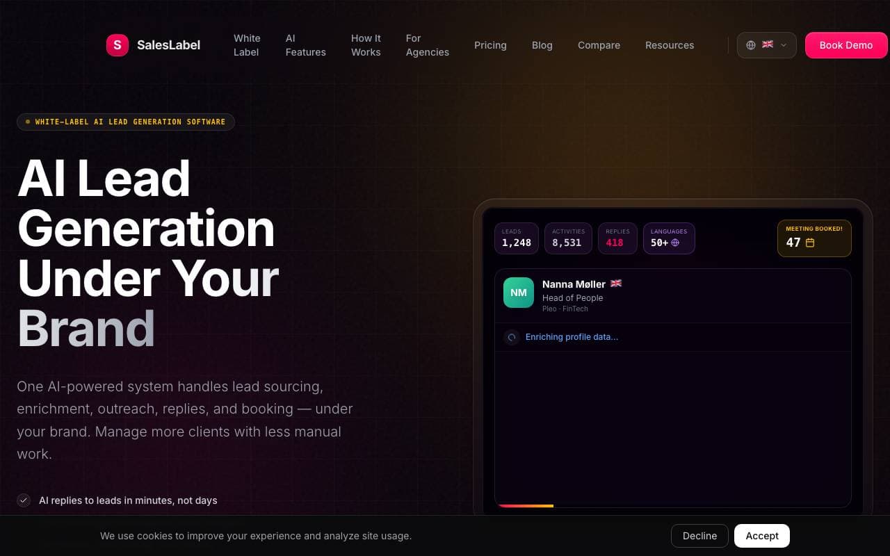 SalesLabel interface preview