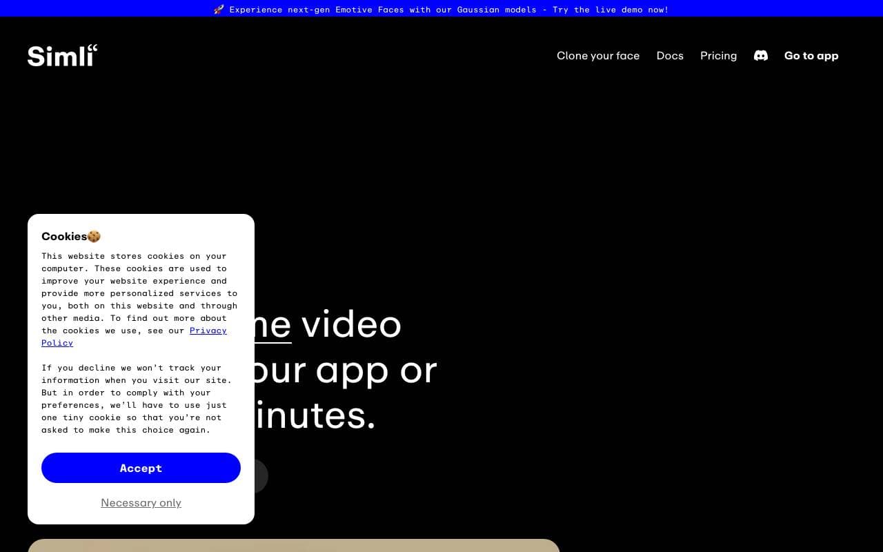Simli interface preview