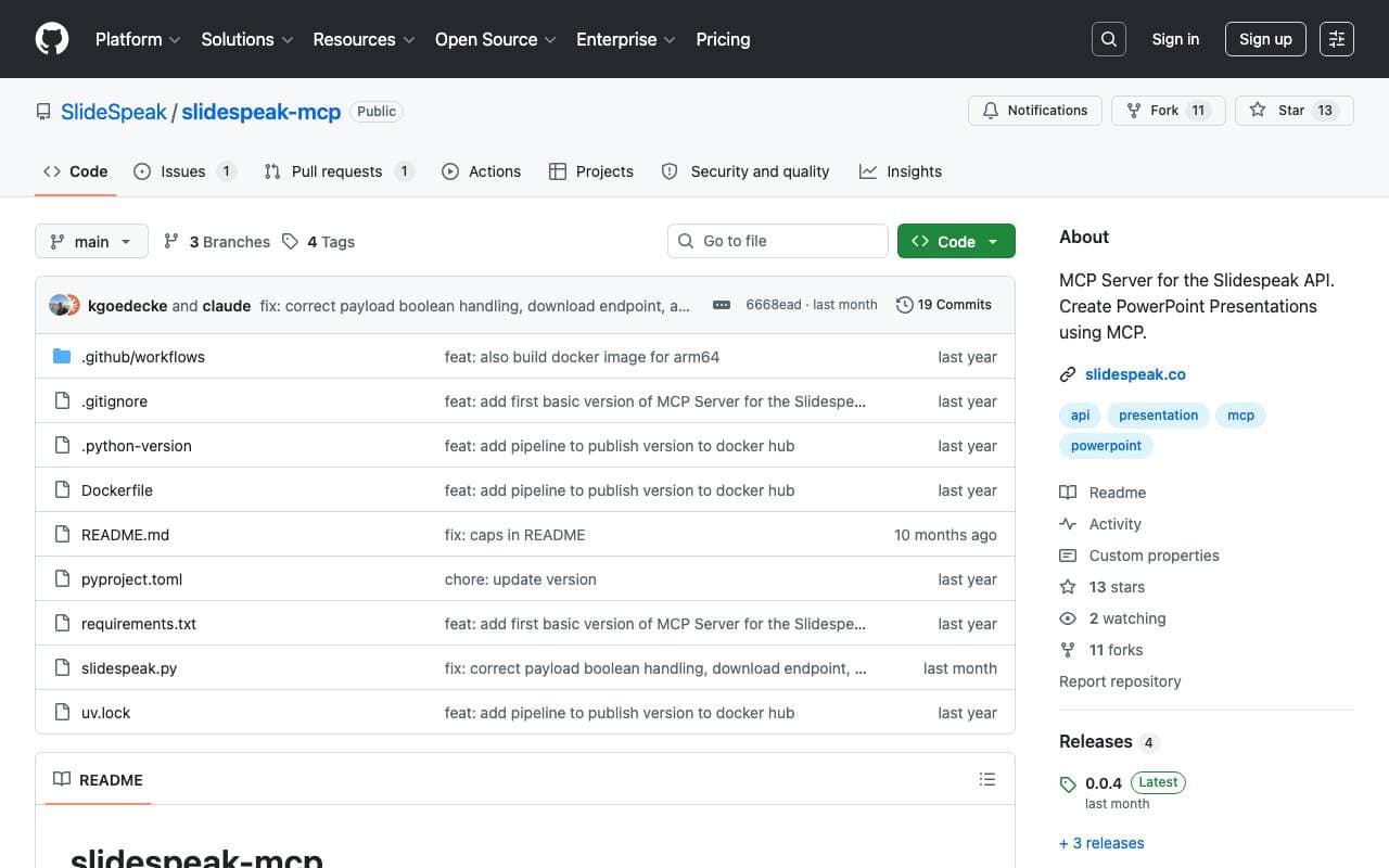 SlideSpeak interface preview