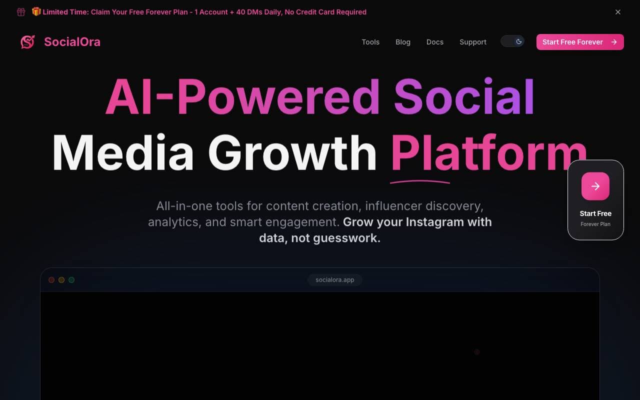 SocialOra interface preview