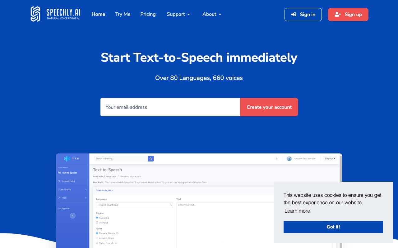 Speechly interface preview