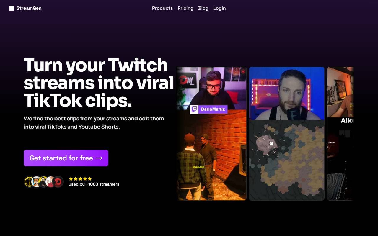 StreamGen interface preview